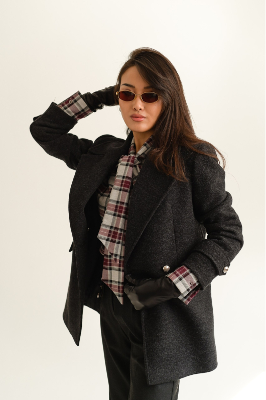 Пальто двубортное